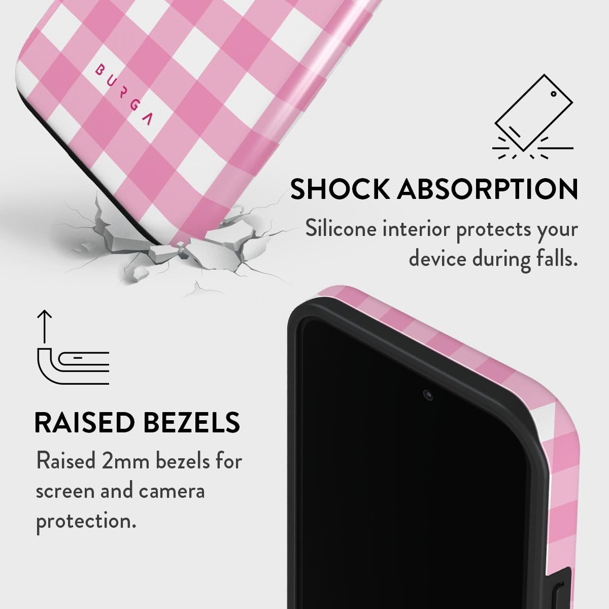 burga 新品 ♡iPhone 14 Pro 蛇柄ケースピンク　保存袋 iPhone 14 Pro Cases | Stylish and Protective - BURGA